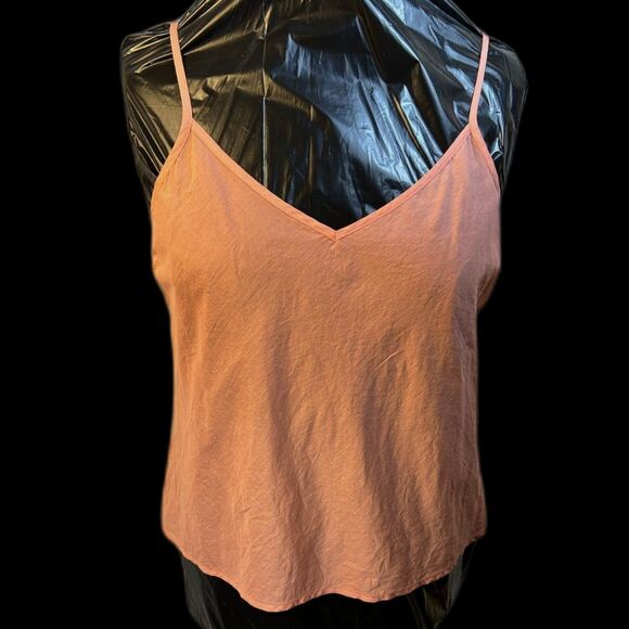 CamisoleTop Sz XL, Salmon/Pink, 100% Cotton, Adj Straps, Cut On Bias, Boho Style - Picture 1 of 6
